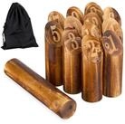relaxdays Spielzeug-Gartenset Kubb Wikingerspiel mit Tasche, (15-tlg)
