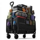 relaxdays Bollerwagen Faltbarer Bollerwagen mit Heckklappe, schwarz
