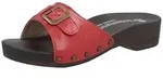 BERKEMANN Berkemann Erwachsene Holz Hamburg Pantolette Leder Riemchensandale rot 35,5