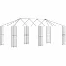 vidaXL Pavillon 6 x 3 m Gazebo Rahmen 6x3 m Schwarz Stahl