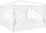 relaxdays Pavillonseitenteil Wei&szlig;e Pavillon Seitenwand 4er Set, 300x200 cm