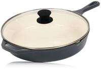 Mahlzeit Bratpfanne Gusseisenpfanne mit Deckel emailliert, &Oslash; 29,5cm, Blue...