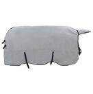 vidaXL Tierdecke Pferdedecke Hellgrau und Rosa 145 cm Polyester