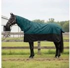 vidaXL Tierdecke Pferdedecke Dunkelgr&uuml;n und Schwarz 105 cm Polyester
