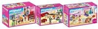 Playmobil&reg; 70206-07-08 Dollhouse 3er Set K&uuml;che + Wohnzimmer +