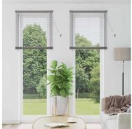 vidaXL Jalousie 220 x 80 cm Fenster Jalousie mit Vorh&auml;ngen Sonstiges Silber...