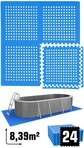 eyepower Pool-Bodenschutzfliese 8,4 m&sup2; Poolmatte aus 24 gro&szlig;en EVA Matten -
