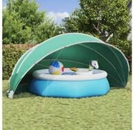 vidaXL Pool&uuml;berdachung, Pool-Dome Blau 546 x 516 x 250 cm