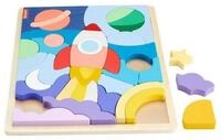 Fisher-Price&reg; Rahmenpuzzle Holz-Puzzle Weltraum Holzpuzzle Kinderpuzzle, Puzzleteile