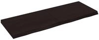 vidaXL Wandregal, Regal Dunkelbraun 140x50x(2-6)cm Massivholz Eiche Behandelt
