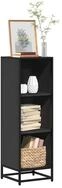 vidaXL B&uuml;cherregal B&uuml;cherregal Schwarz 33,5x33x107,5 cm Holzwerkstoff, 1-tlg.