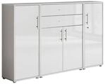 BMG M&ouml;bel Aktenschrank Office Edition (Set 16, B&uuml;roschrank mit Metallgriffen)