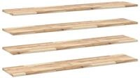 vidaXL Regal Schweberegale 4 Stk. 140x30x2 cm Massivholz Unbehandelt, 4-tlg.