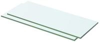 vidaXL Regal Regalb&ouml;den 2 Stk. Glas Transparent 50x15 cm, 2-tlg.