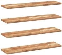vidaXL Regal Schweberegale 4 Stk. 100x20x2 cm Massivholz &Ouml;lbehandelt, 4-tlg.