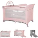 Lorelli Baby-Reisebett Reisebett Torino plus 2 Ebenen, Wickelauflage Spielbogen