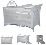 Lorelli Baby-Reisebett Reisebett Torino plus 2 Ebenen, Wickelauflage Spielbogen