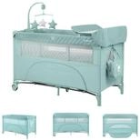 Kikkaboo Baby-Reisebett Reisebett Nighty Night, 2 Ebenen, Spielbogen, 2 R&auml;der,