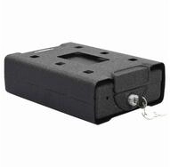 vidaXL Tresor Auto Safe mit Schloss Schwarz 22 x 16 x 7 cm Stahl (1-St)