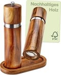 Praknu Salz-/Pfefferm&uuml;hle Salz und Pfefferm&uuml;hle aus Akazienholz mit...