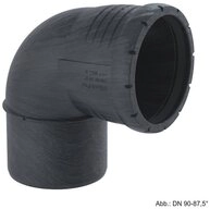 GEBERIT Wasserrohr Geberit Silent-Pro Bogen mit 1 Muffe, DN 90-87,5&deg;