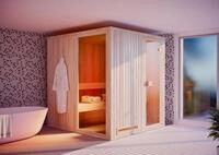 FinnTherm Sauna Innensauna Miranda, BxTxH: 194 x 144 x 199 cm, 72 mm, in