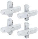BASI Fensterzusatzschloss Fenstersicherung (Spar-Set, 4 St), 2-fl&uuml;gelige...