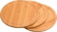 Kesper Schneidebrett 3er Set Fleischteller mit Saftrille, Bambus, Durchmesser...