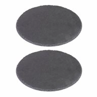 WESTMARK Servierbrett 2 Naturschieferplatten &raquo;Tapas + Friends&laquo;, rund, &oslash; 30...