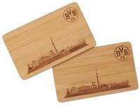 BVB MERCHANDISING Fr&uuml;hst&uuml;cksbrett BVB Fr&uuml;st&uuml;cksbrettchen Holz (2), Holz