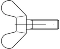 Contorion Schraube DIN 316 Fl&uuml;gelschraube deutsche Form M8x20 Messing blank 50...