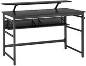 Mondeer Schreibtisch Computertisch, 120cm, mit 2 Ablagef&auml;chern, Abnehmbarer