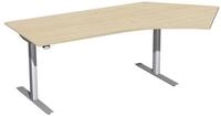 geram&ouml;bel Schreibtisch Elektro-Hubtisch rechts S-08F1616-AS ahorn/silber