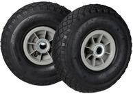relaxdays Sackkarren-Rad 2er Set Sackkarrenrad 3.00-4 luftbereift, Schwarz-Grau