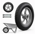 relaxdays Sackkarren-Rad 2er Set Sackkarrenrad 3.25-8 Vollgummi, Schwarz-Grau