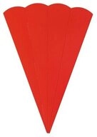 Folia Schult&uuml;te Schult&uuml;ten Rohling - 68 cm sechseckig rot 5er Pack.