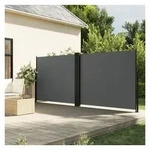 furnicato Markise Ausziehbare Seitenmarkise Anthrazit 160 x 1200 cm, Polyester...