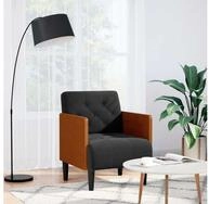 vidaXL Sessel Sessel mit Armlehnen Schwarz 55 cm Samt (1-St)