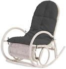 MCW Schaukelstuhl Queluz, Mit Wippstopper, Auflage fixierbar, Dicke Polsterung...