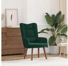 vidaXL Sessel Sessel Dunkelgr&uuml;n 63 x 67 x 94 cm Samt (1-St)