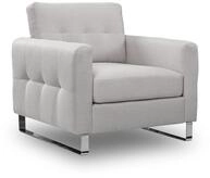 xonox.home 1,5-Sitzer, Sofa aus Flachgewebe in hellgrau B/H/T: 93x92x94cm
