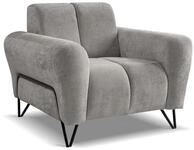 Beautysofa Sessel mit Metallbeine in Schwarz VOLARE (modernes Design, R&uuml;cken...