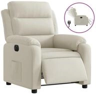 vidaXL Relaxsessel, Sessel Elektrisch Creme Samt