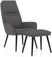 vidaXL Relaxsessel, Sessel mit Hocker Hellgrau Stoff