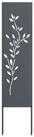 vidaXL Wandbild Garten Sichtschutz-Leinwand Floral Anthrazit 32 x 140 cm, (1 St)