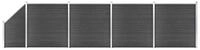 vidaXL Gartenzaun Zaunelement Set WPC 792x(105-186)cm Schwarz, (1-St)