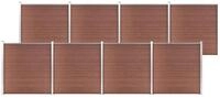 vidaXL Gartenzaun Gartenzaun WPC 1391x186 cm Braun, (1-St)