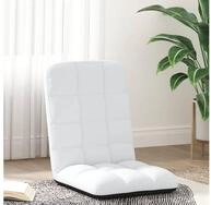 vidaXL Hocker, Bodenstuhl Faltbar Wei&szlig; 71x51x62 cm Stoff