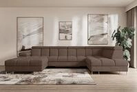 ALTDECOR Wohnlandschaft COMA U, Couch mit Schlaffunktion, Wohnzimmer -