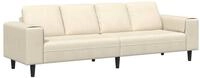 vidaXL Sofa Sofa Creme 250 x 77 x 76 cm Cordstoff, 1 Teile